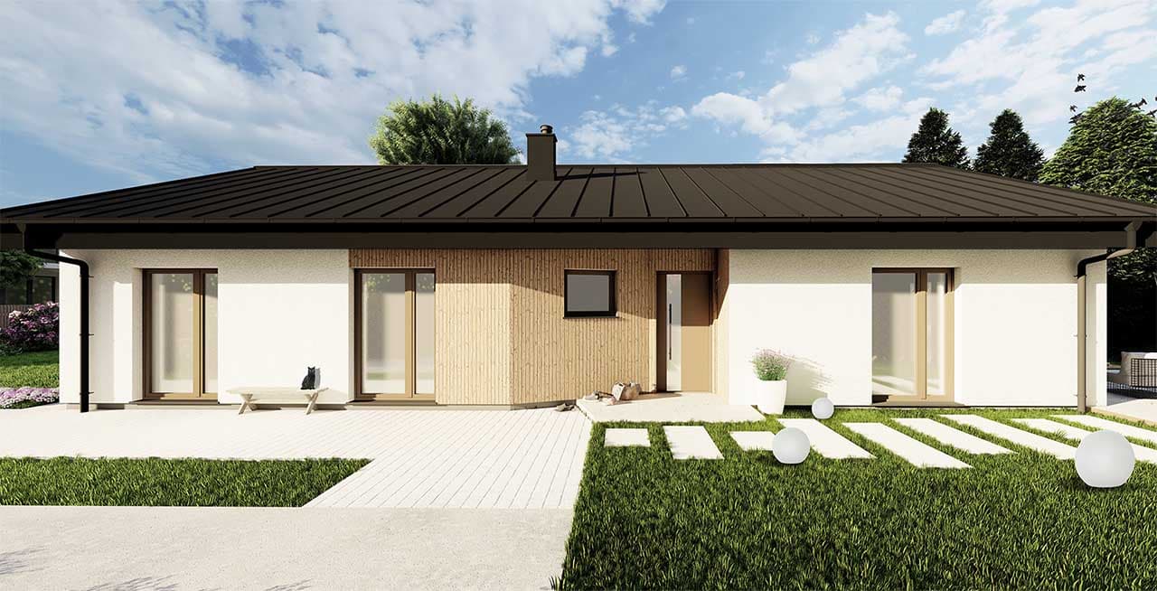 DMP 130 — dom całoroczny 130 m², DMP REBUILD D. M. Pamuła