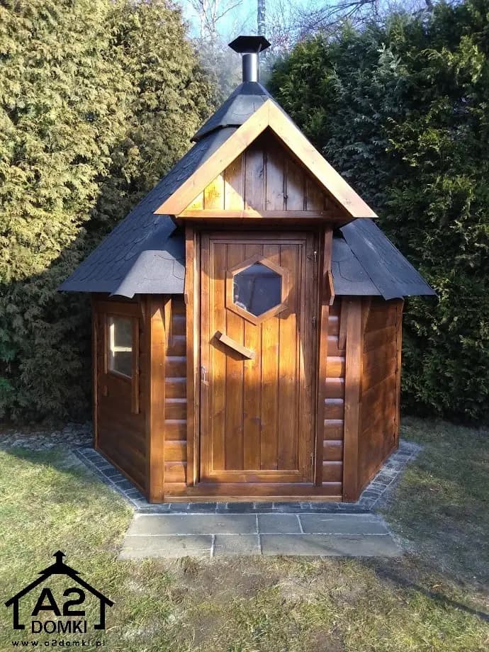 Sauna ogrodowa (ruska bania) 4,5 m² — dla 4 osób — A2 Domki Michał Wrona