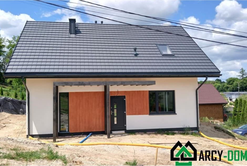 Dom szkieletowy 115,5 m² w Prandocinie Wysiołku (projekt Anka DR-ST), Arcy-dom