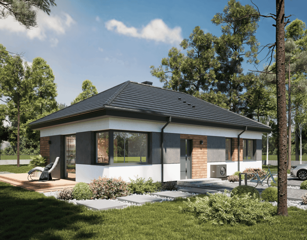 Dom z keramzytobetonu Atrakcyjna Stodoła AP80 — parterowy, 81 m² — model domu