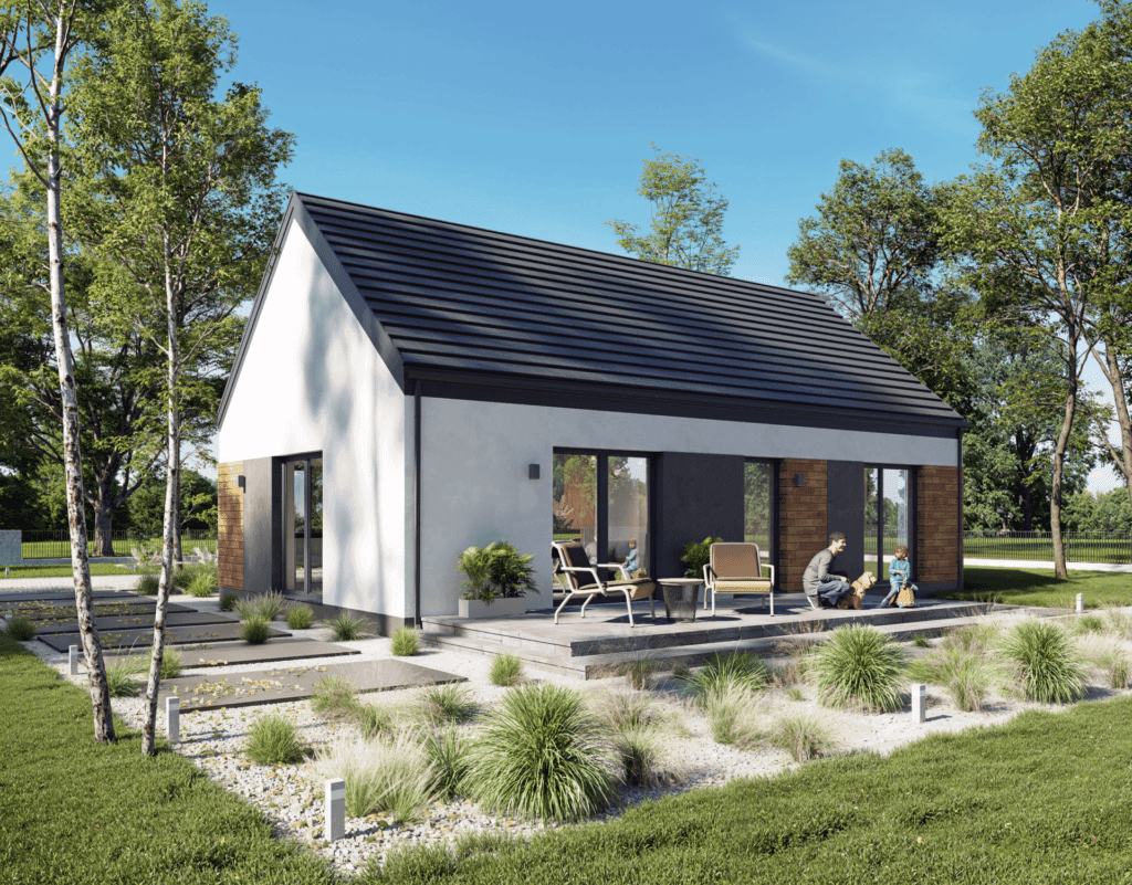 Dom z keramzytobetonu Atrakcyjna Stodoła AS70 — parterowy, 71 m² — model domu
