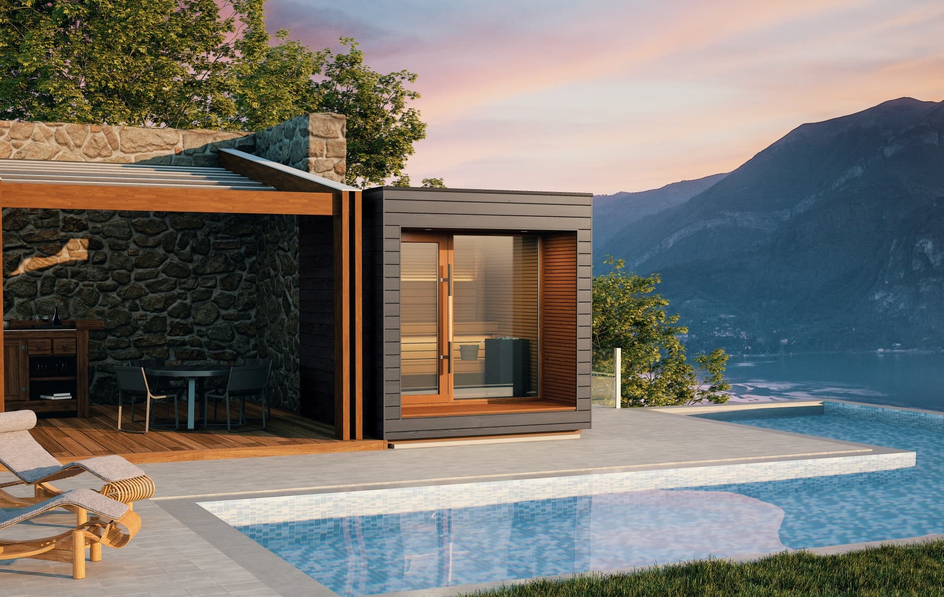 Sauna ogrodowa Arti — 220 × 280 cm — Auroom OÜ (Auroom Wellness)