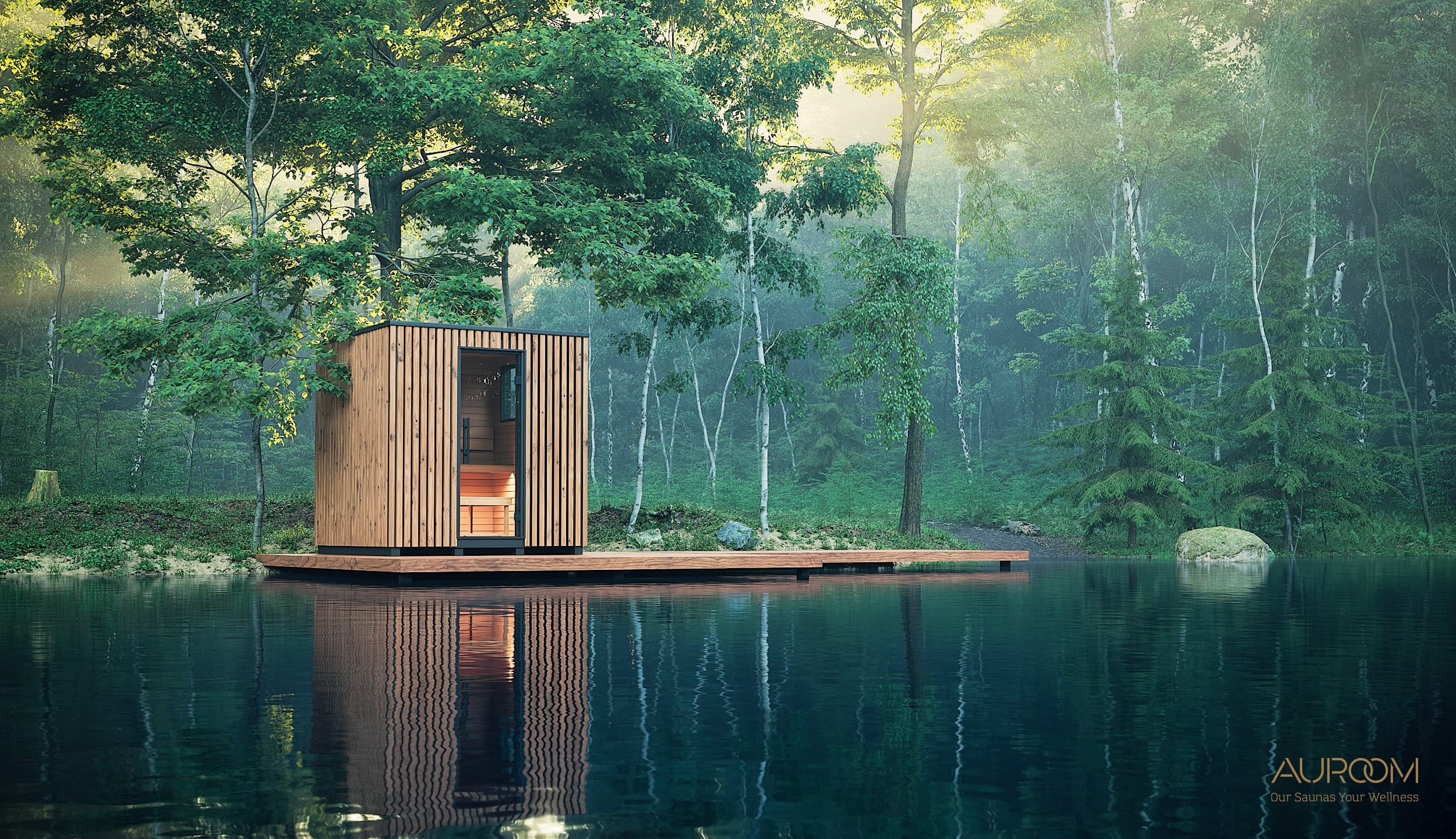 Sauna ogrodowa Garda — 223 × 223 cm — Auroom OÜ (Auroom Wellness)