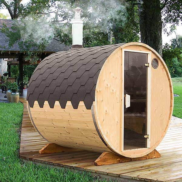 Sauna beczka 2 m — Ø 2,0 m, 4 osoby, zmontowana — Baltresto (BALTRESTO PRODUCTION OÜ)