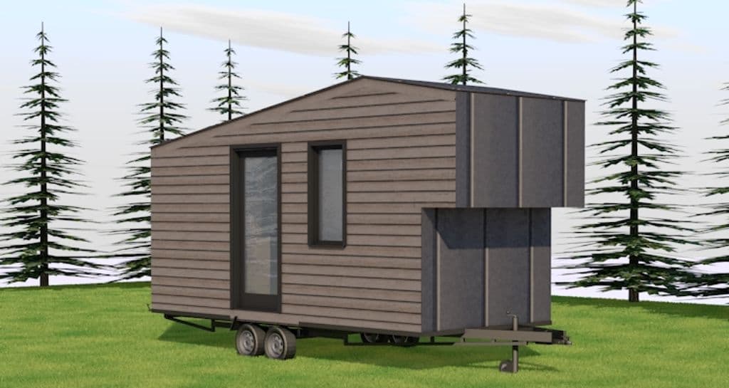 Tiny house Tiny Nomad — na przyczepie, z antresolą, 10,4 m² — model domu