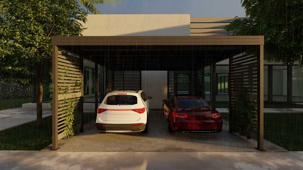 Carport stalowy na 2 auta 6×6 m — 36 m² — BG Technology sp. z o.o.