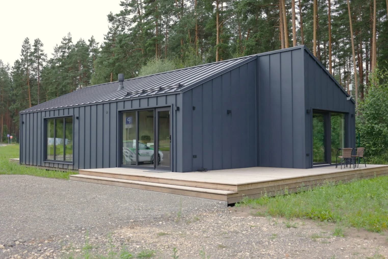 Dom modułowy Florø — 80 m² (8 × 10 m) — SIA „Bouwart Timber Frame Houses” (Bouw Art)