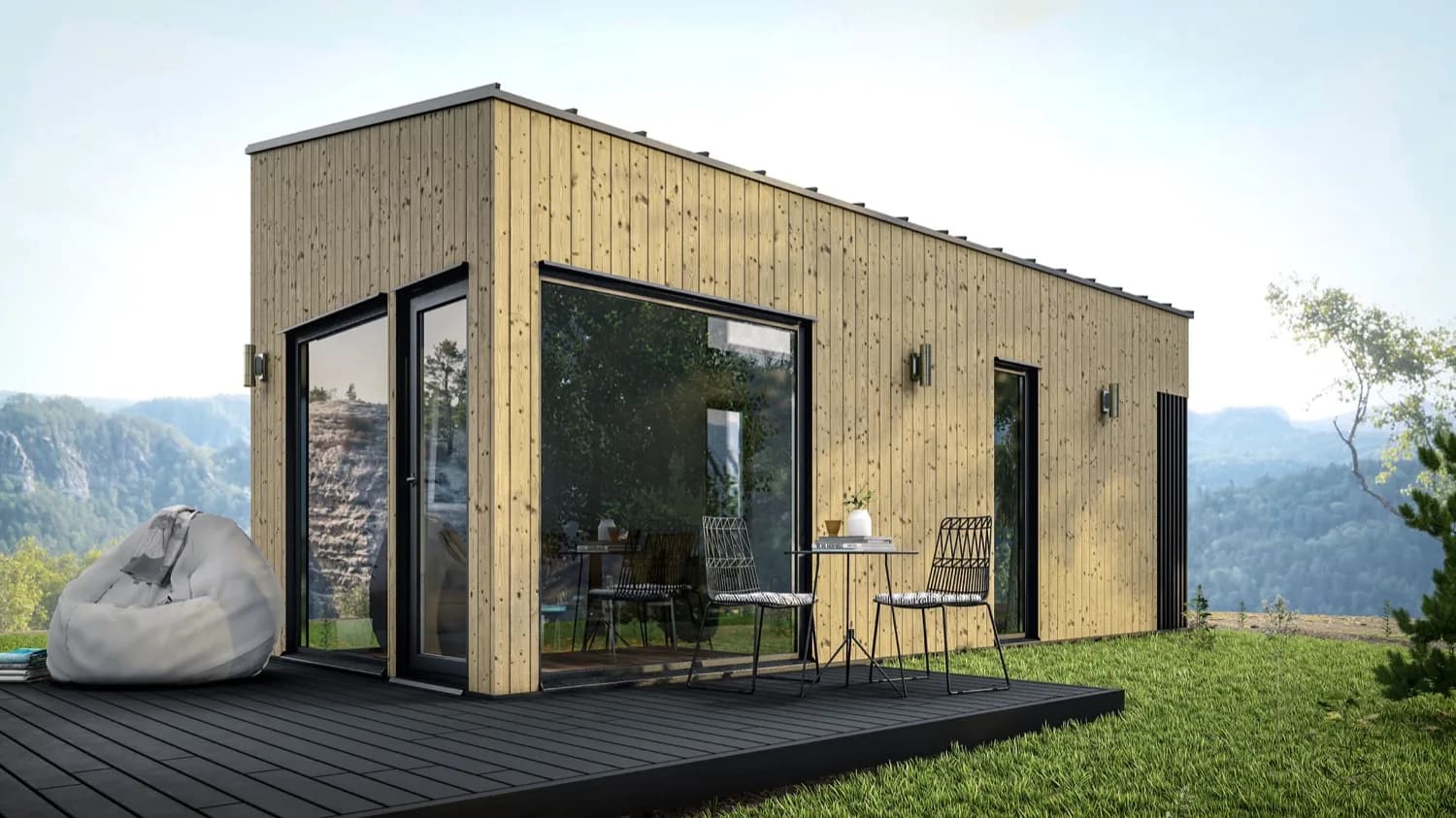Dom modułowy Skagen — 24 m² (4 × 6 m) — SIA „Bouwart Timber Frame Houses” (Bouw Art)