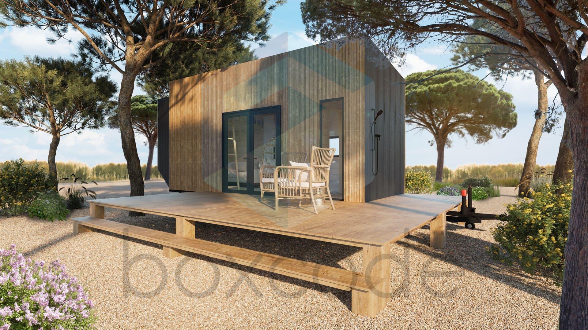 Tiny house CODE02 Scandi — 21 m² z antresolą — model domu