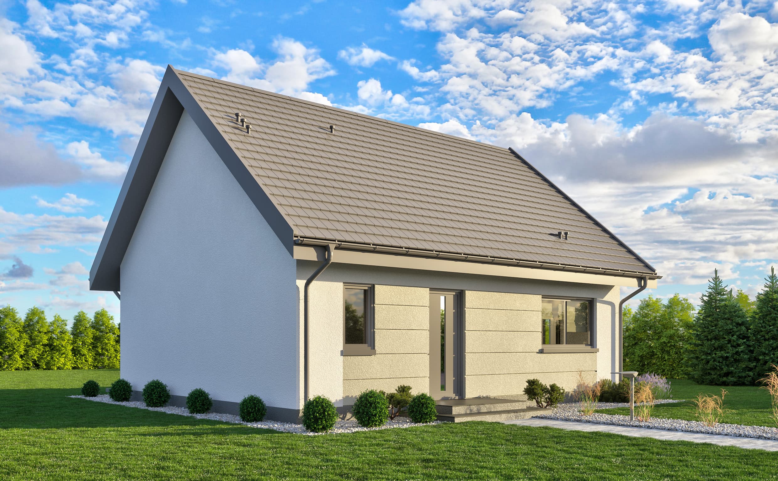 Dom szkieletowy KOMFORT 1, 60 m² — model domu