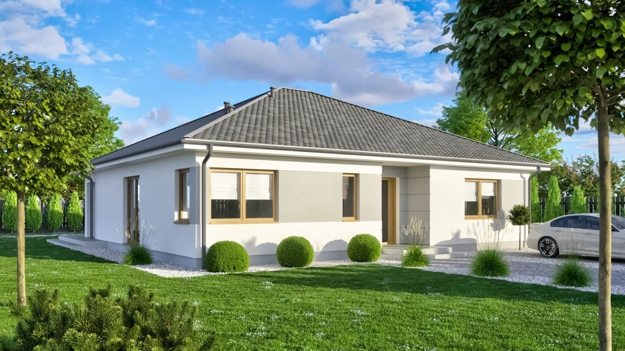 Dom szkieletowy parterowy KOMFORT 4, 130 m² — Brzechwa Sp. z o.o. Sp.k.