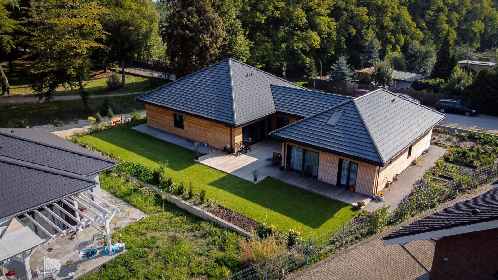 Dom dwulokalowy z drewna klejonego, 223 m² (zachodniopomorskie, 2019), BSHaus Erwin Urbaniak
