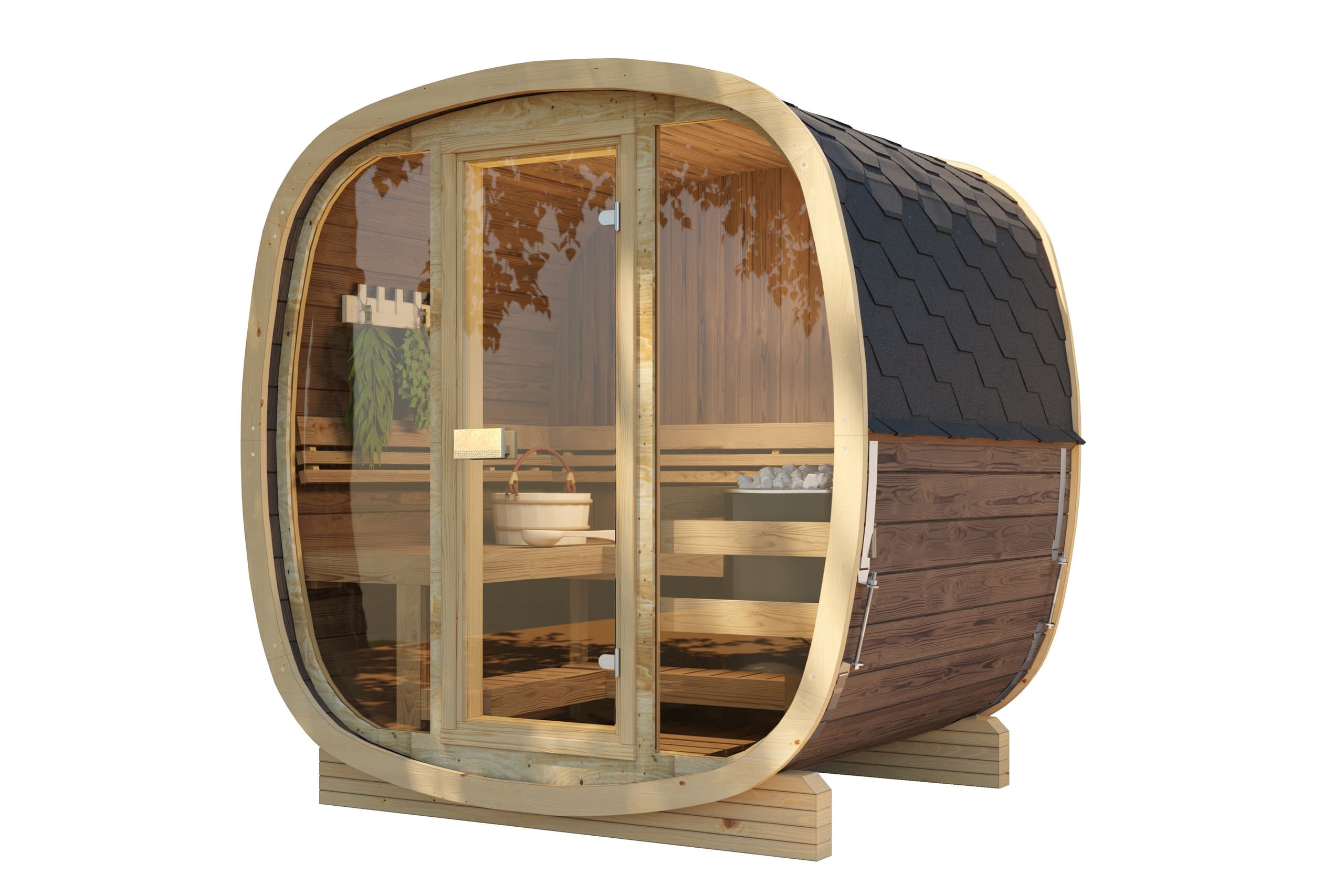 Sauna ogrodowa UKU 160 thermowood — 1,6 × 2,1 m, 3–4 osoby — Capra OÜ (Capra Saunas)