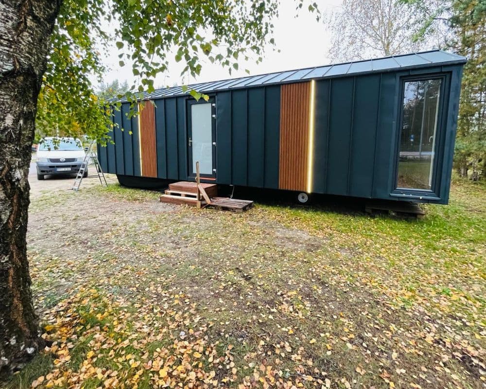 Dom mobilny Nowoczesna stodoła — 3,80 × 10,20 m, 38,9 m² — model domu