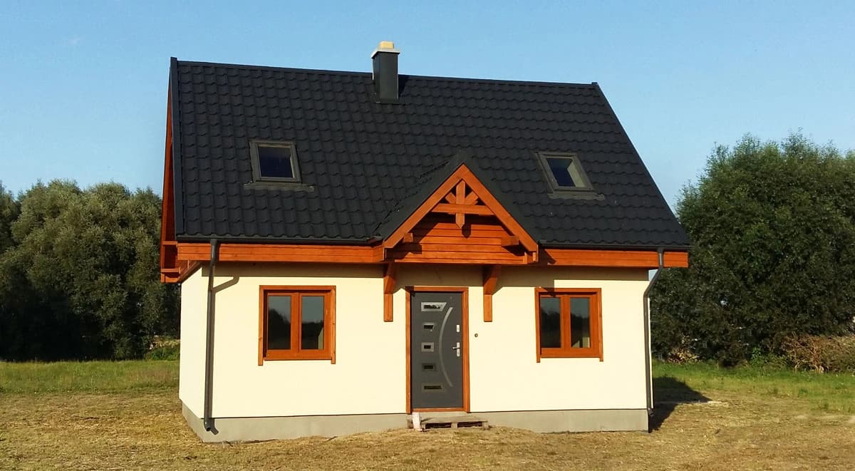 Dom szkieletowy Danmar XVI — z poddaszem, 58,4 m² — DANMAR Sp. z o.o.