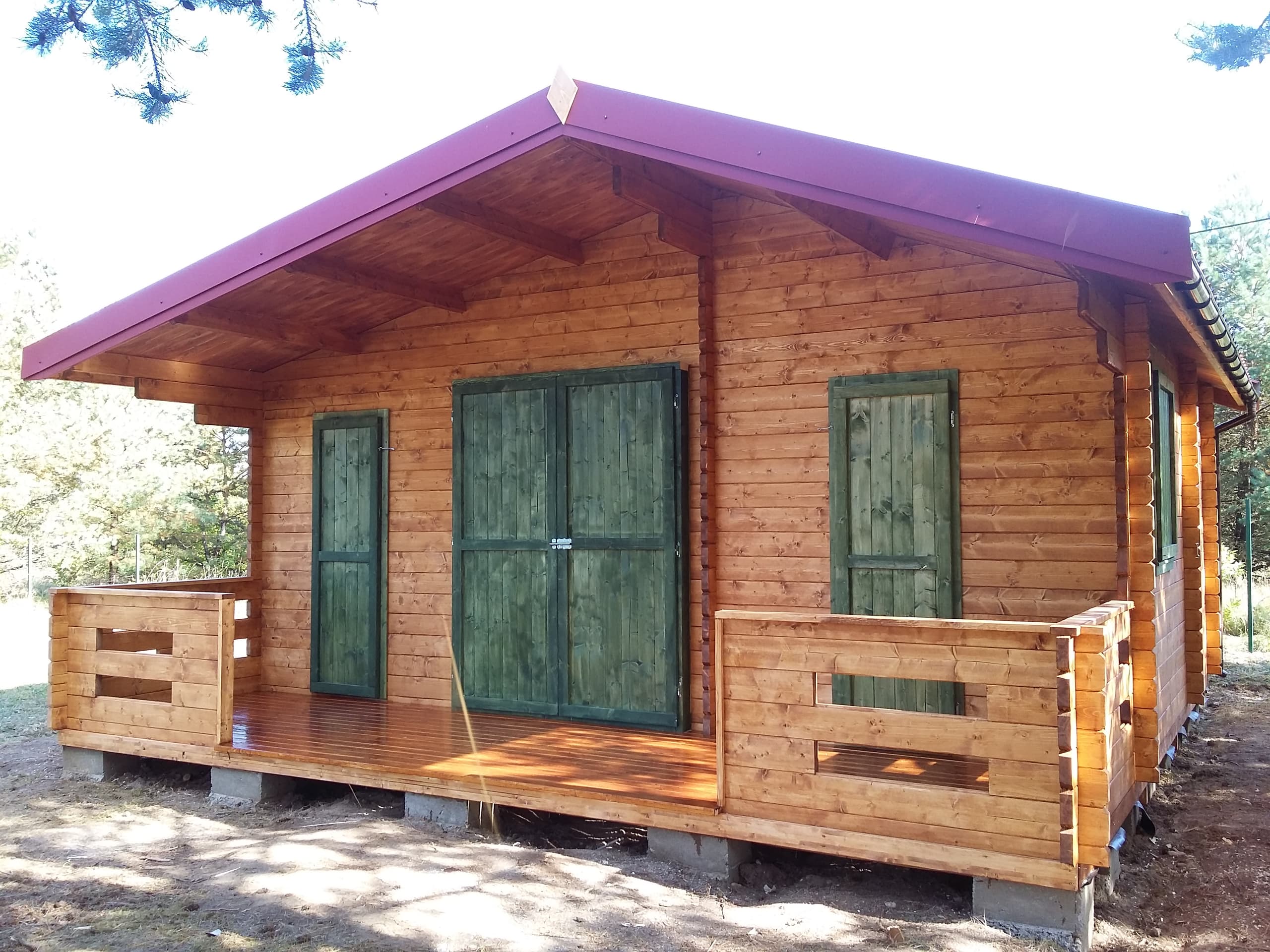 Domek z bala Weekend — 25 m² + taras 8 m² — model domu