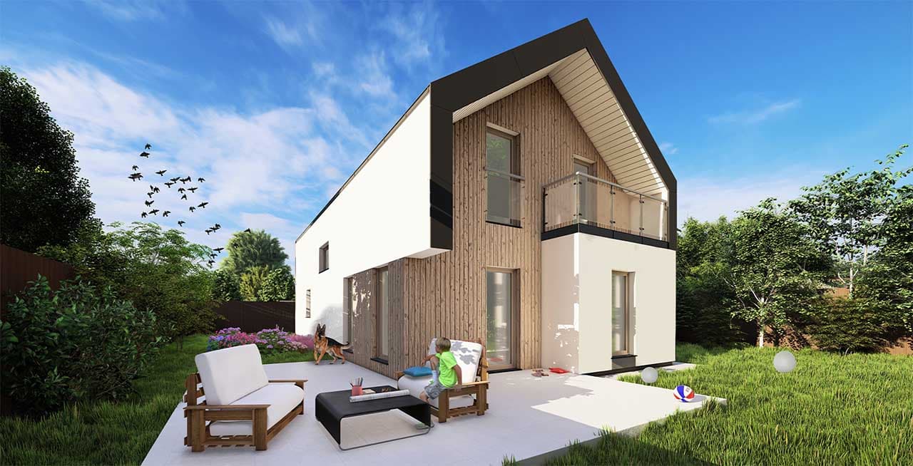 DMP 125 Plus — dom całoroczny 125 m², DMP REBUILD D. M. Pamuła