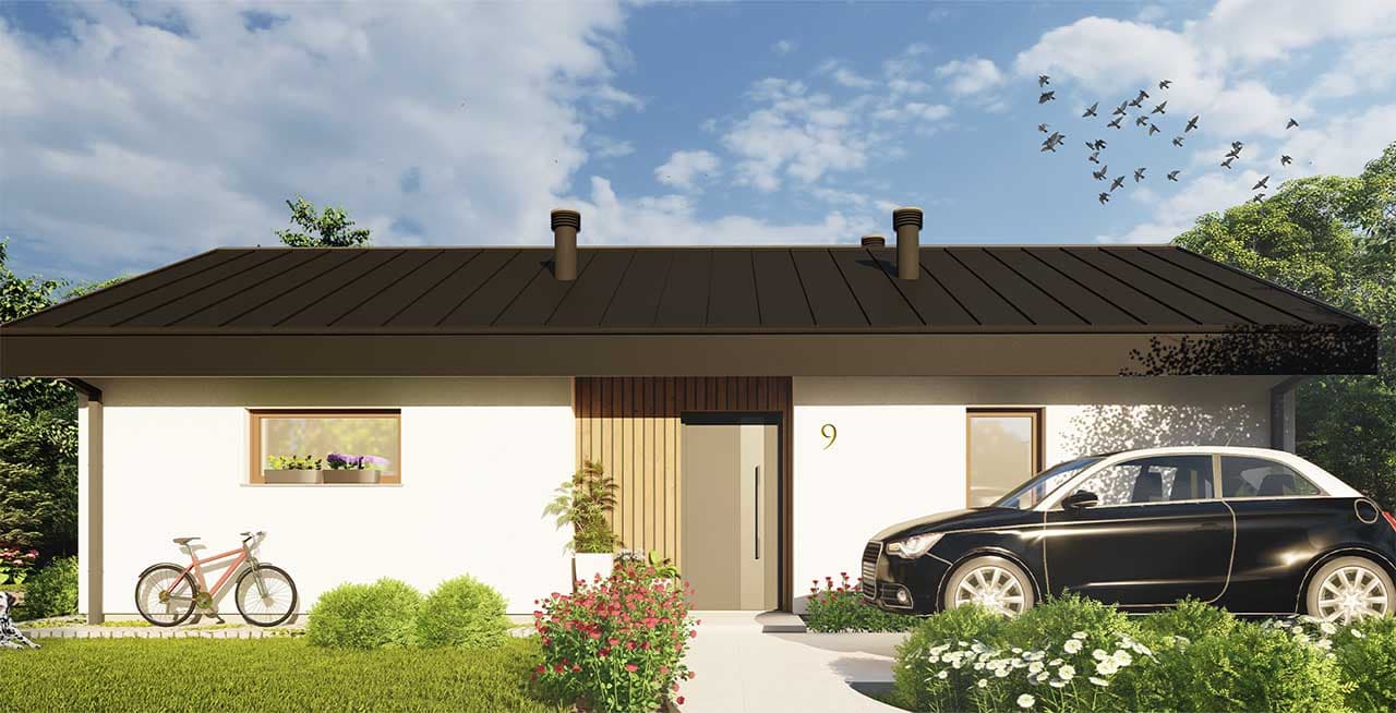 DMP 90 — dom całoroczny 90 m², DMP REBUILD D. M. Pamuła