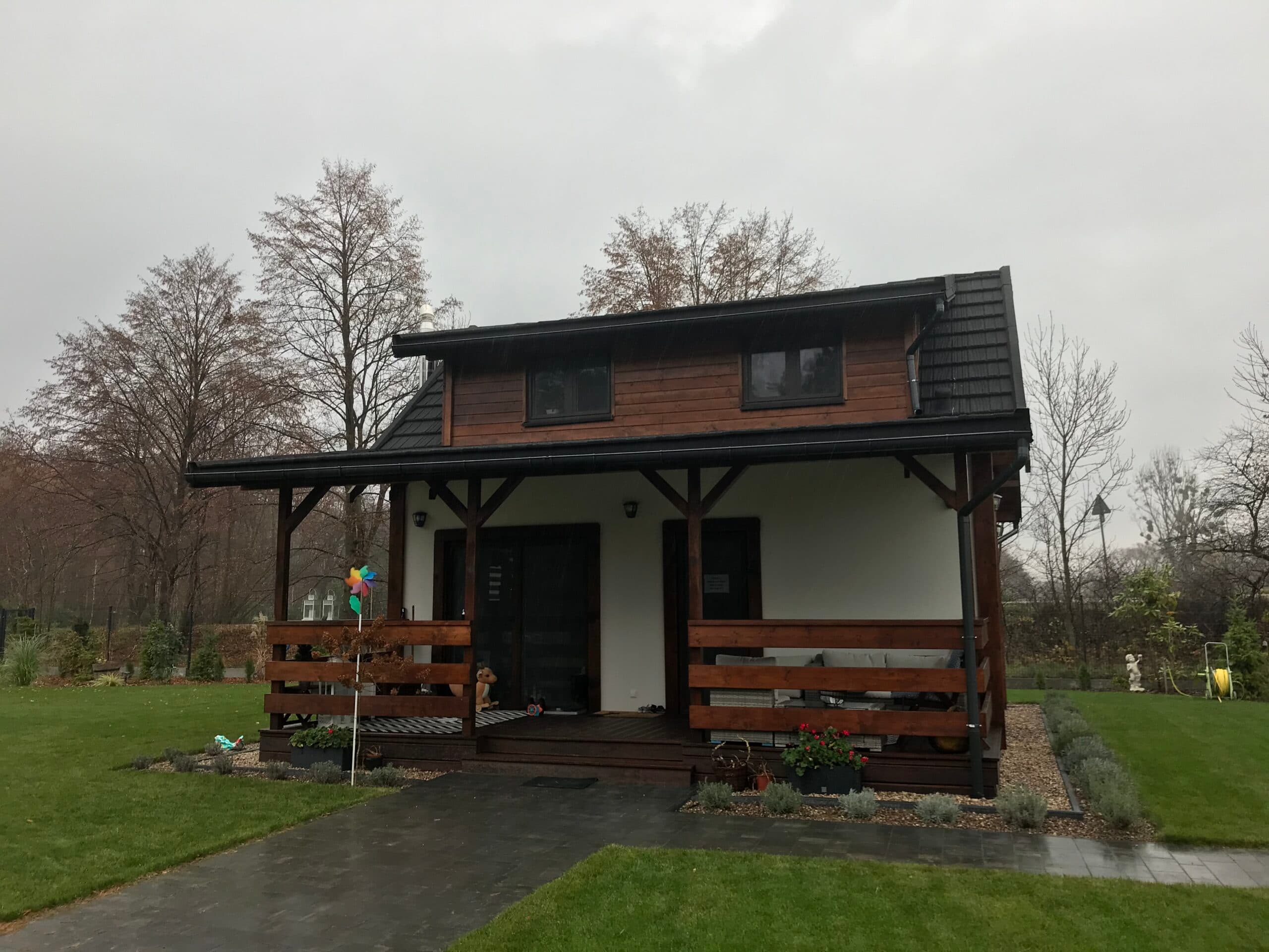 Dom szkieletowy Aligator — z antresolą, 50 m² — DOMEKIDOM (Woodpecker Sp. z o.o.)