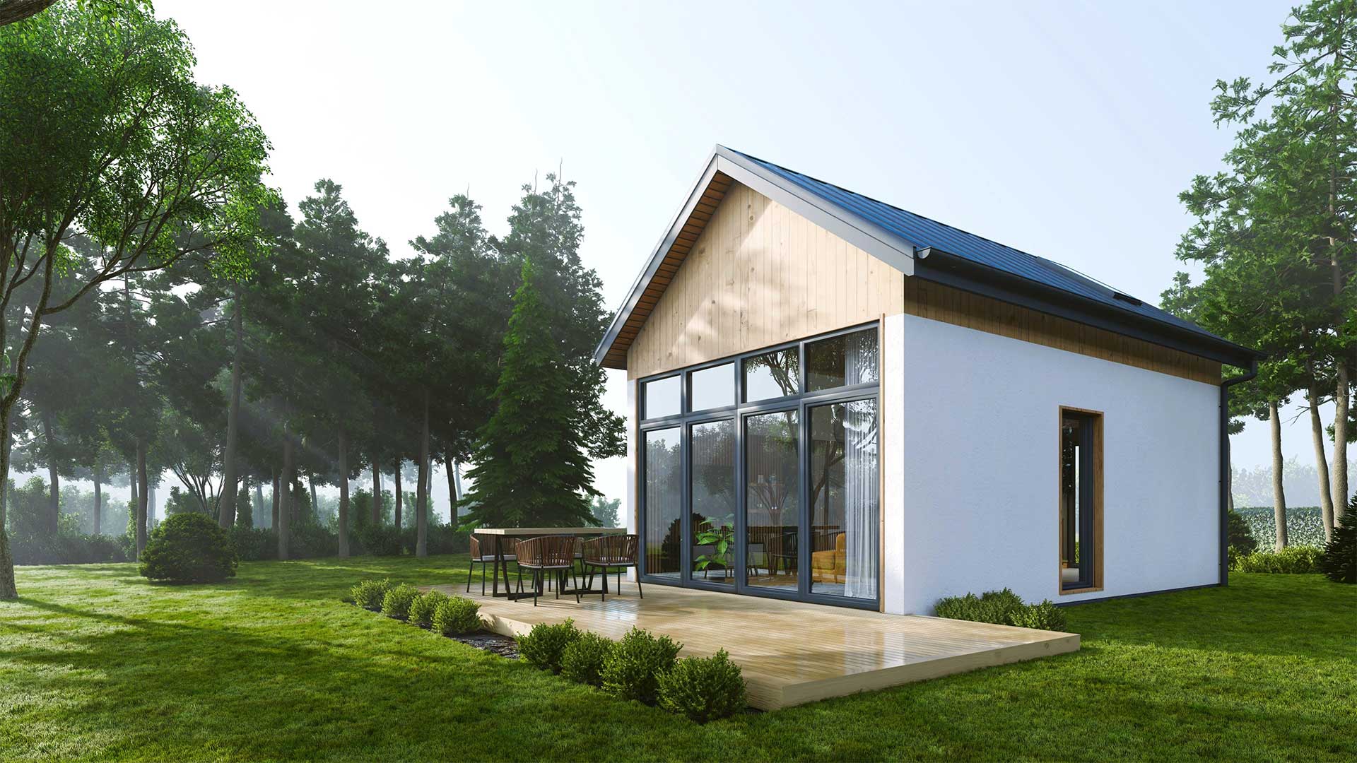 Dom modułowy DH35-1, 33 m² — model domu