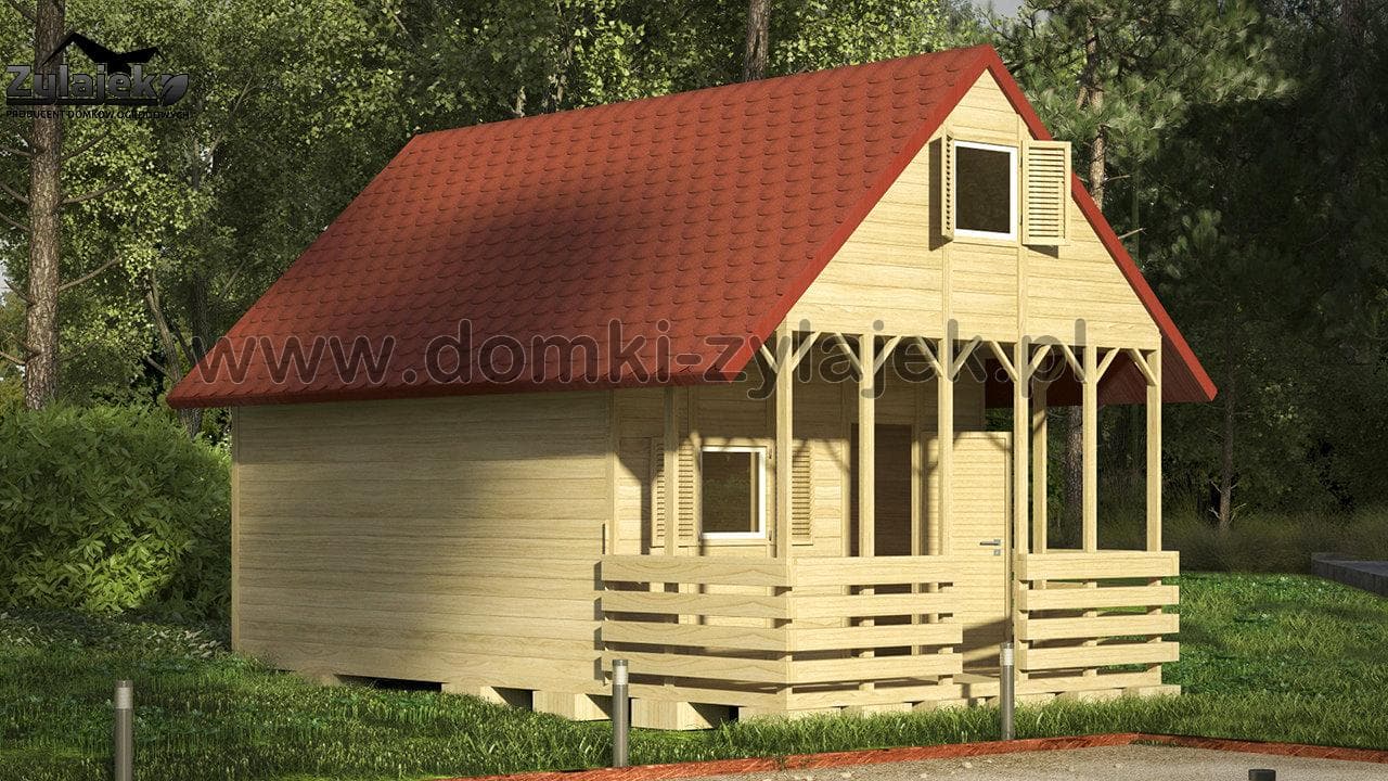 Domek letniskowy piętrowy Domek 1 — 3 × 5 m, 15 m² — model domu