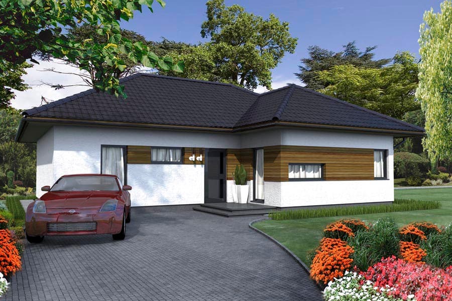 Dom szkieletowy MAX N23 — 89 m² — Fabryka Domów Spomet S.A. (domymax)