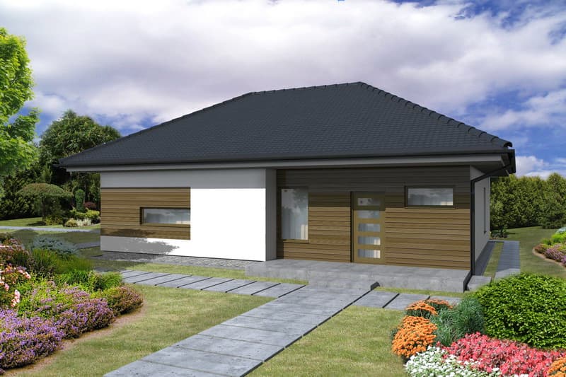 Dom szkieletowy MAX N9 — 82 m² — Fabryka Domów Spomet S.A. (domymax)