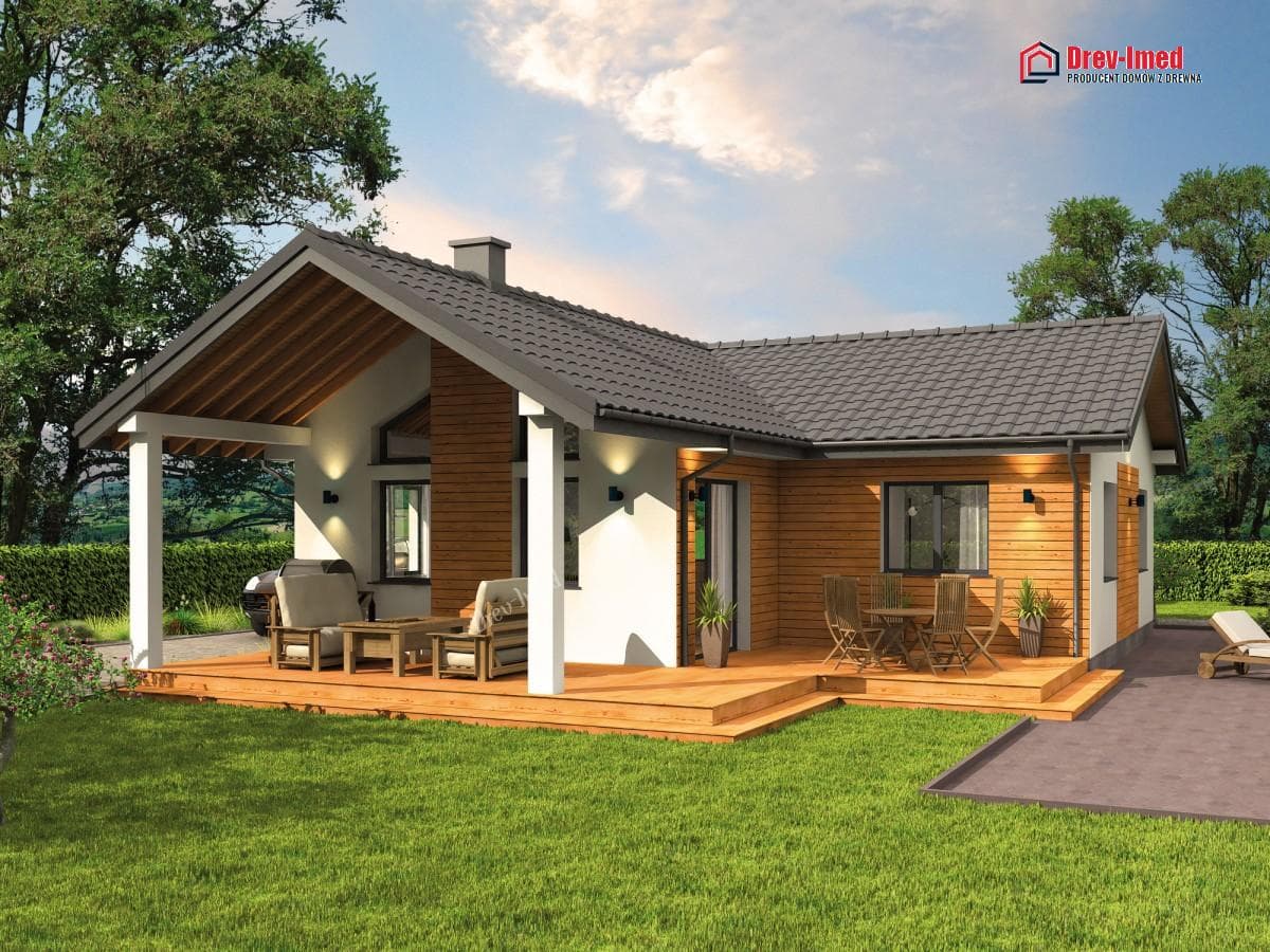 FLORYDA — dom parterowy 84 m², DREV-IMED 1 POLSKA Ewelina Maślanka