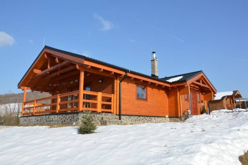Dom z bali Klasik 90 — 12,55 × 7,8 m — model domu