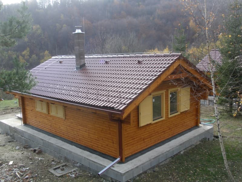 Dom z bali Monika — 5,76 × 7,9 m — model domu