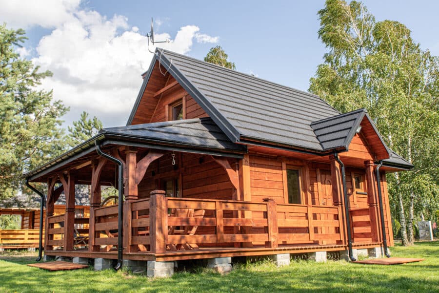 Dom drewniany Jaskółka 3 — 48 m² z poddaszem — model domu