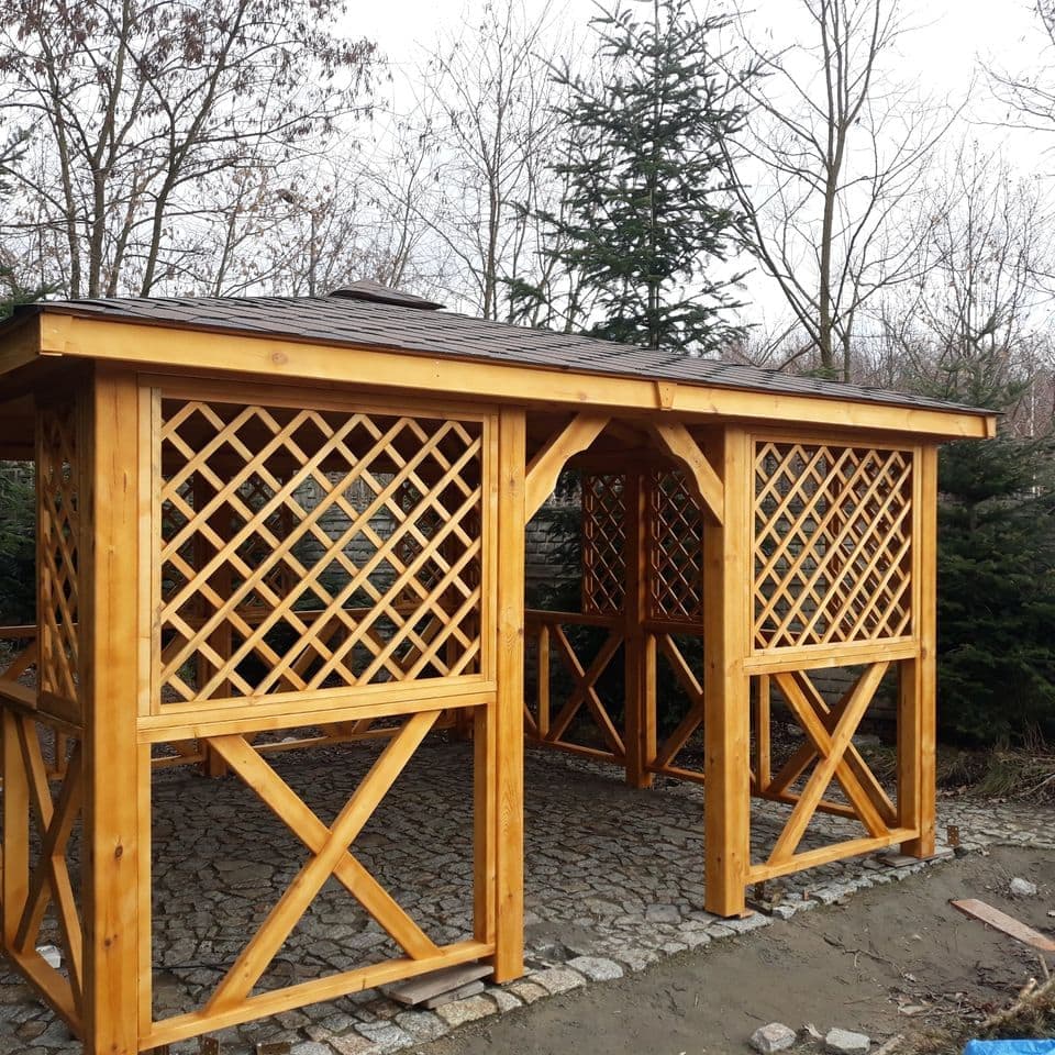 Altana drewniana Katania — 3 × 3 m — Drewkord Altany Mstów