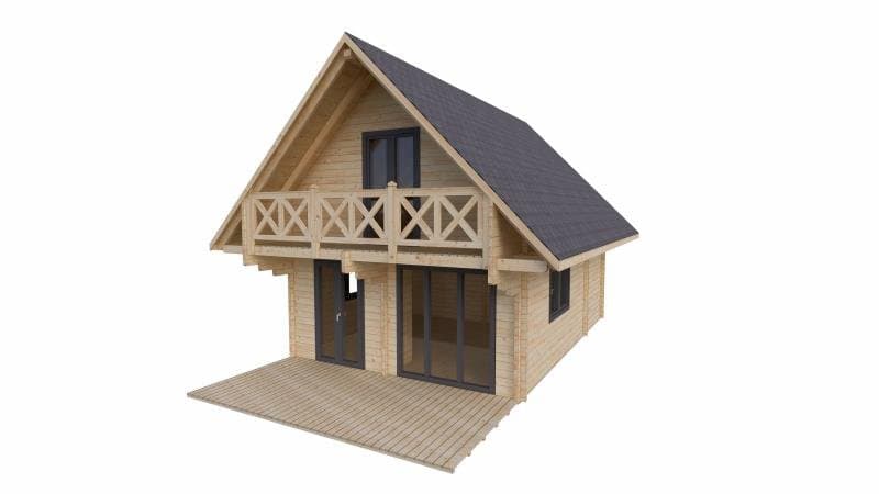 Dom z bala MIA — 117 m² z balkonem i tarasem — model domu