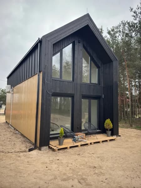 Dom szkieletowy Jaskółka XL 63 m² (gm. Tuliszków), DREWNIANE MARZENIA Sławomir Lewandowski