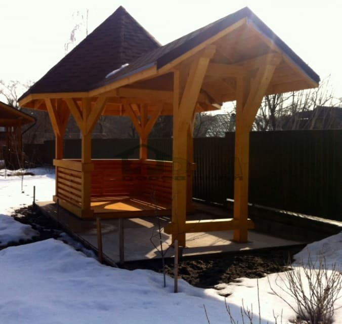 Altana z drewna klejonego — 12,88 m² — Drewniany Dom (ТзОВ „Дерев’яний Дім”)