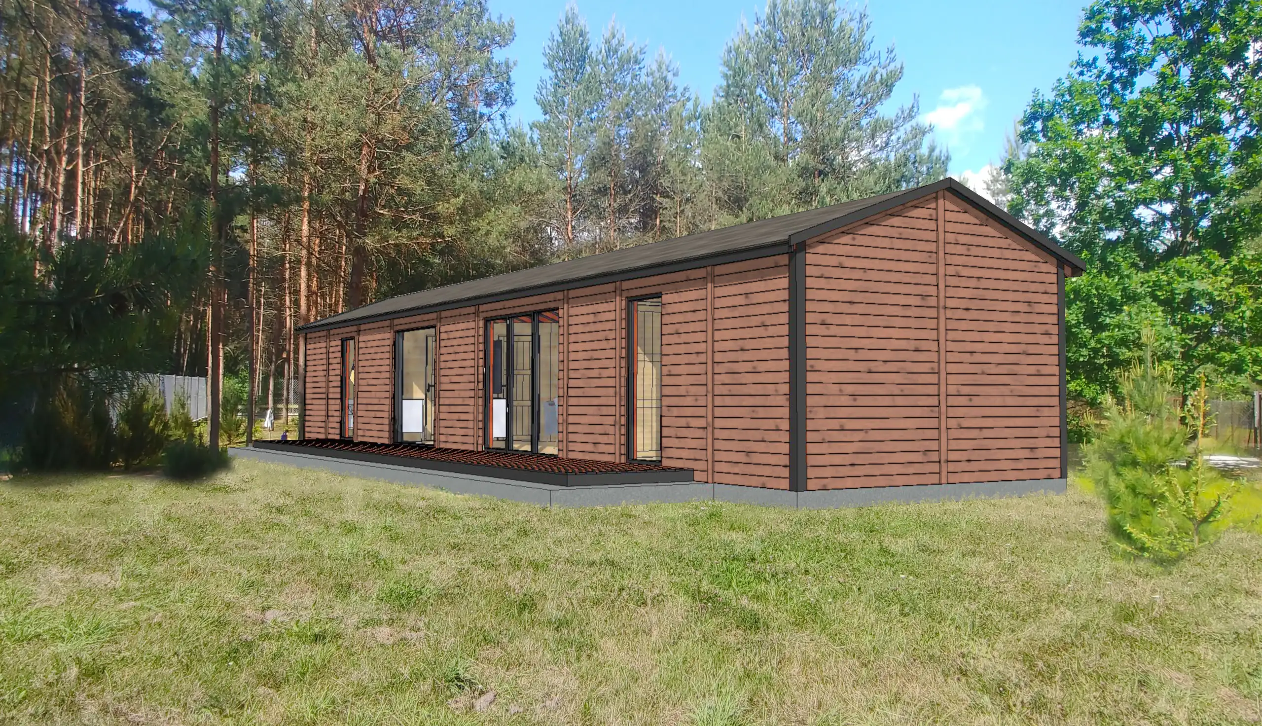 Domek Artur — parterowy 70 m² z trzema sypialniami — model domu