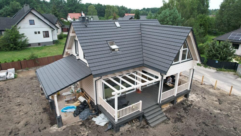 Dom z bali 100 m² — projekt indywidualny, Drewo Majster