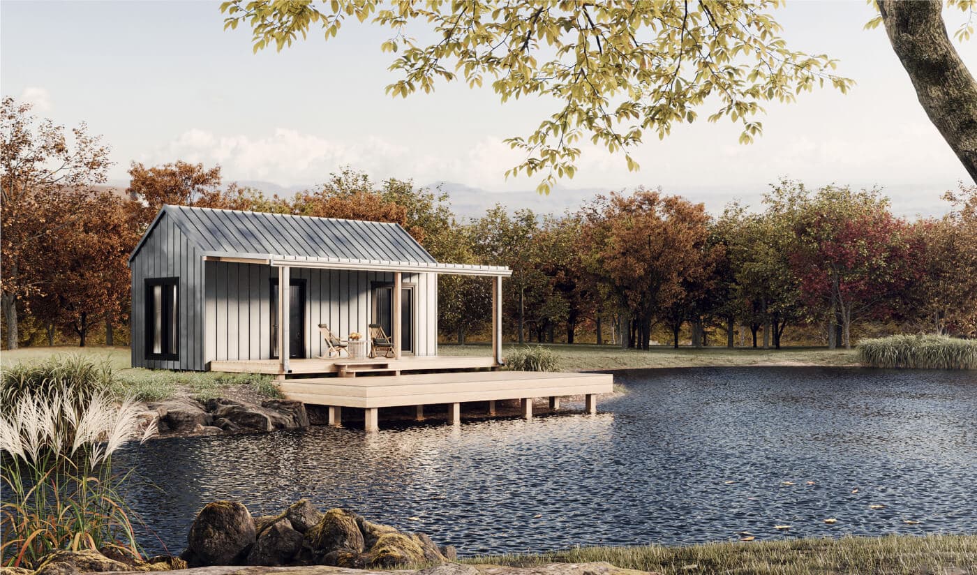 Dom modułowy Typ A — 1 sypialnia, 26 m² — model domu