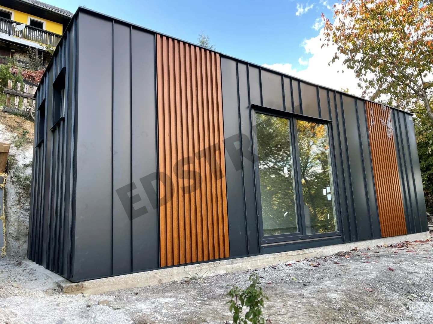 Modułowy domek ogrodowy z biurem — 6 × 3 m — EDSTREX, s.r.o.