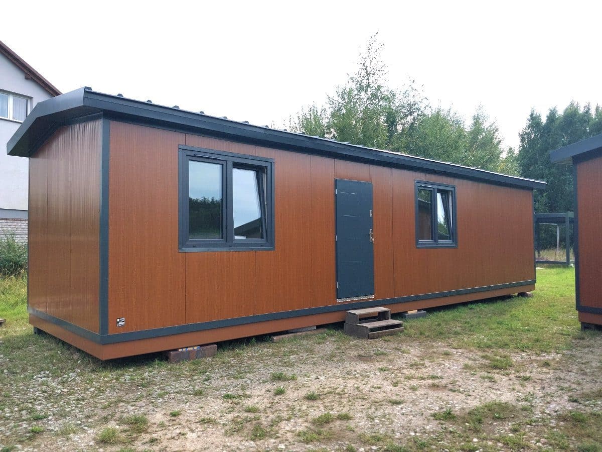 Dom mobilny z płyt warstwowych, dach dwuspadowy — 42 m² — PPHU EURO-MEGA Mariusz Szerszon