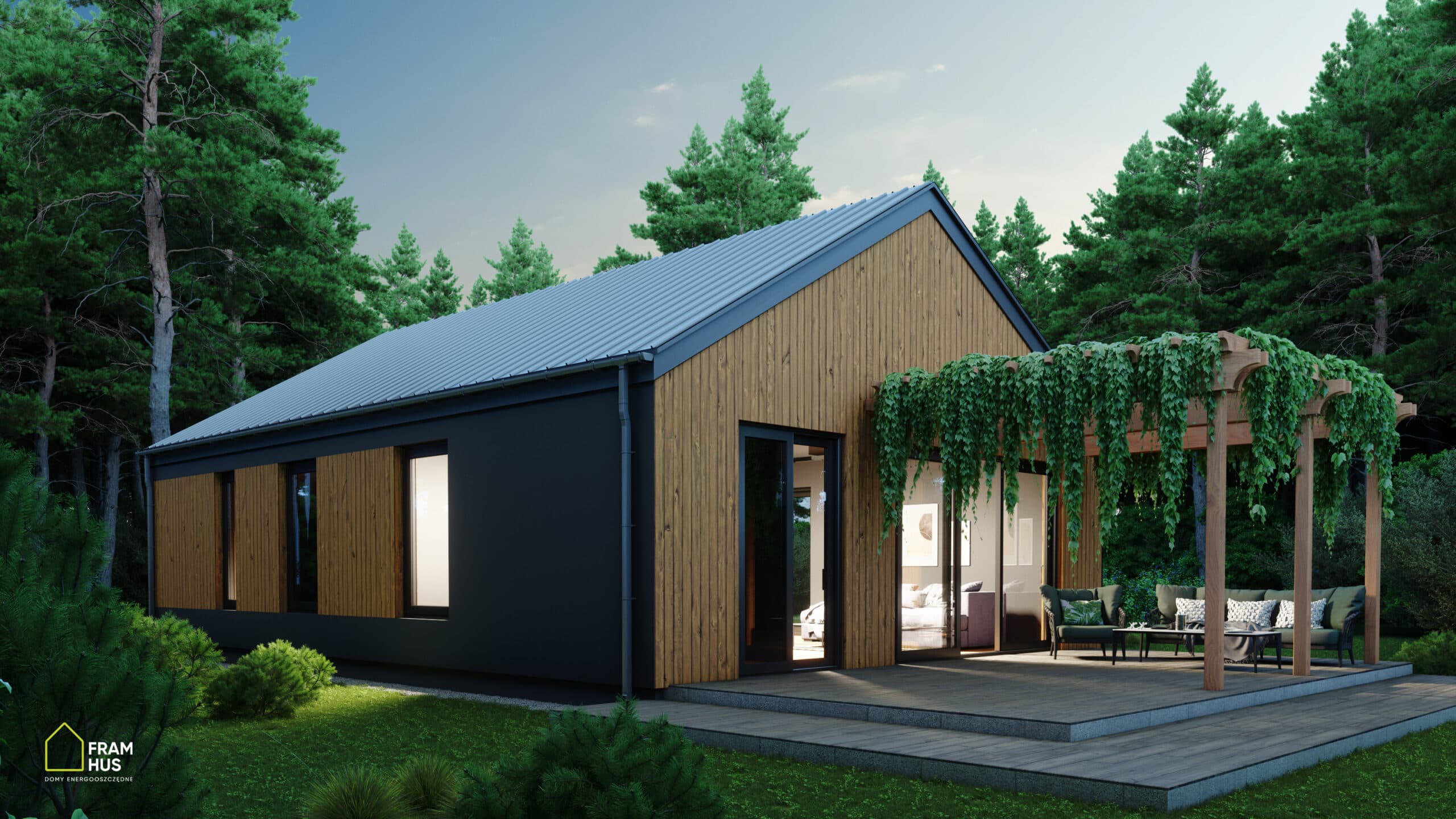 HUS 10 — nowoczesna stodoła 96 m², FRAMHUS