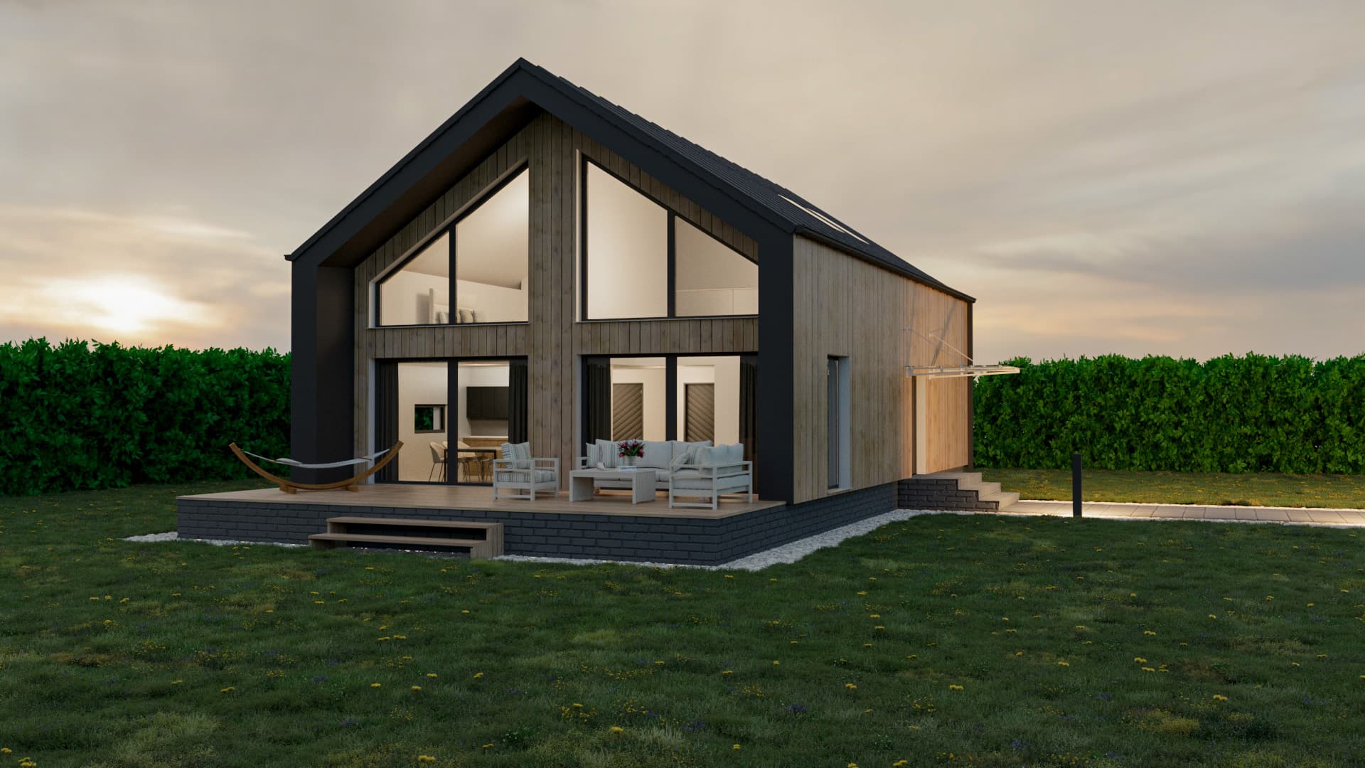 Stodoła 70 m² zabudowy — model domu
