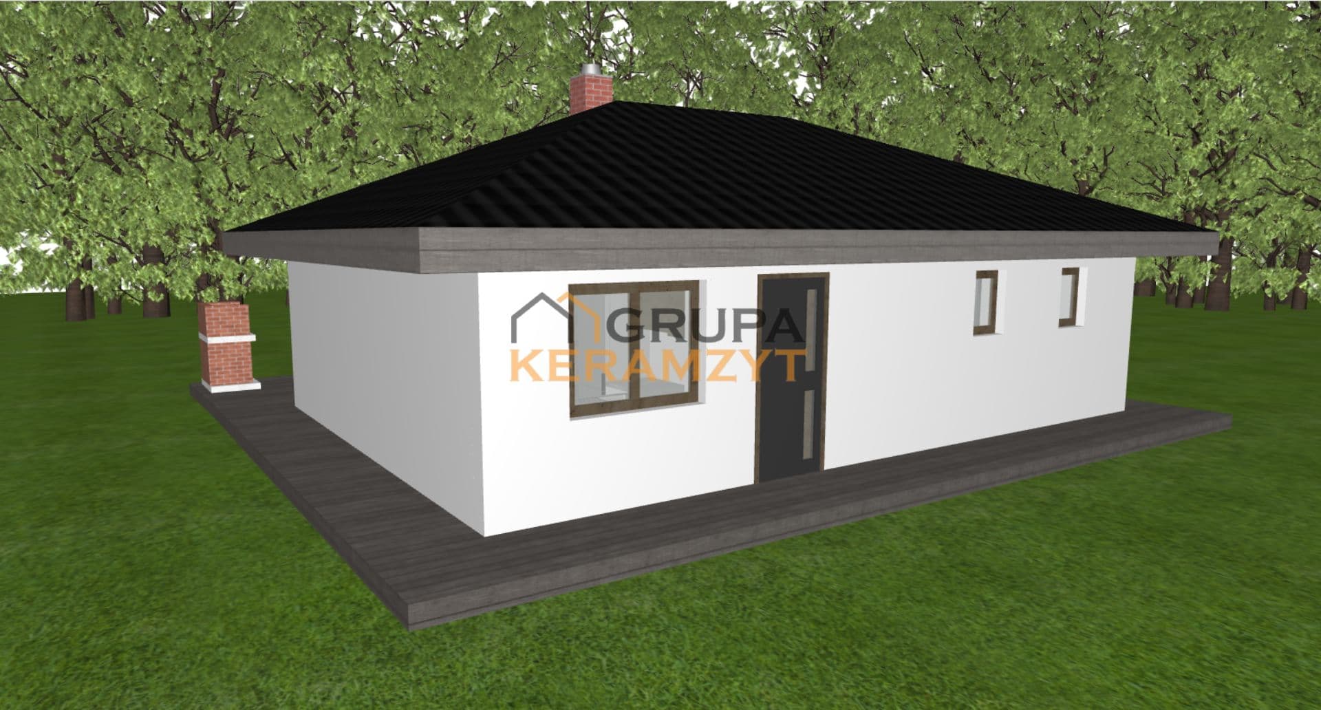 Dom z keramzytu Iskierka — parterowy, 56,2 m² — GRUPA KERAMZYT Sp. z o.o.