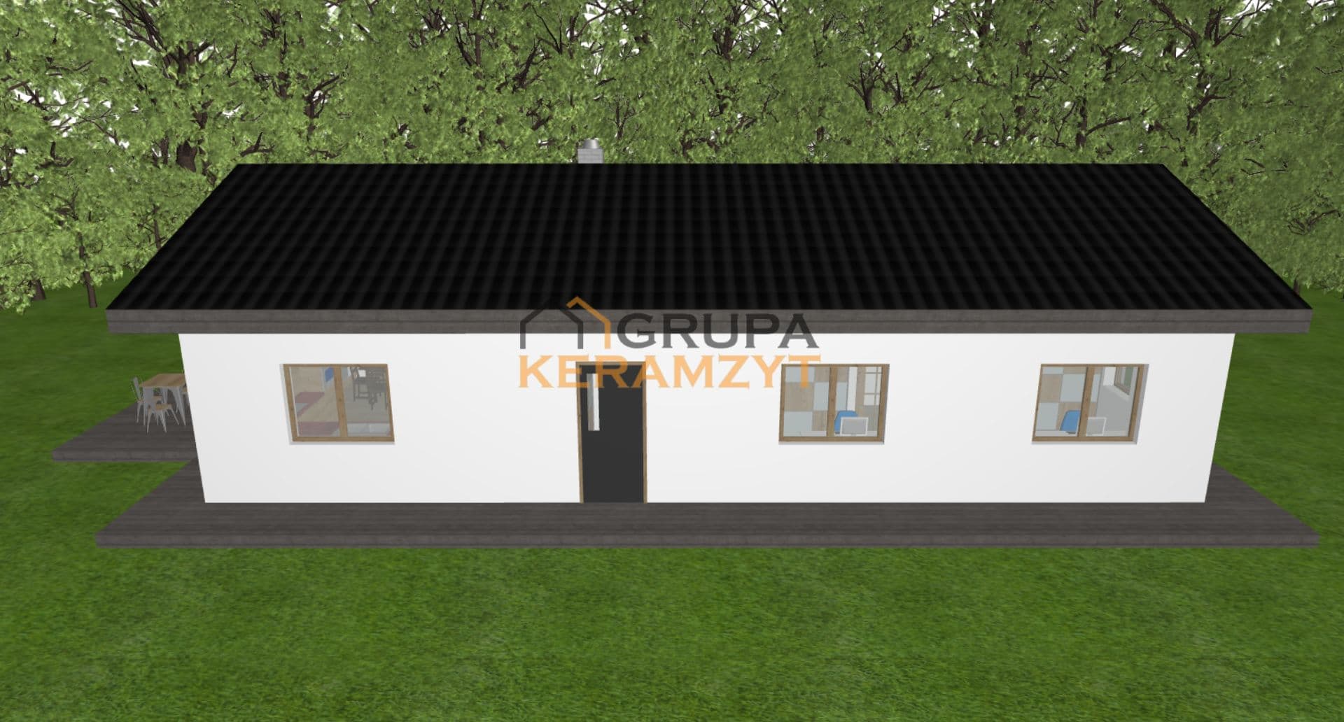 Dom z keramzytu Maciejka — parterowy, 83,7 m² — GRUPA KERAMZYT Sp. z o.o.