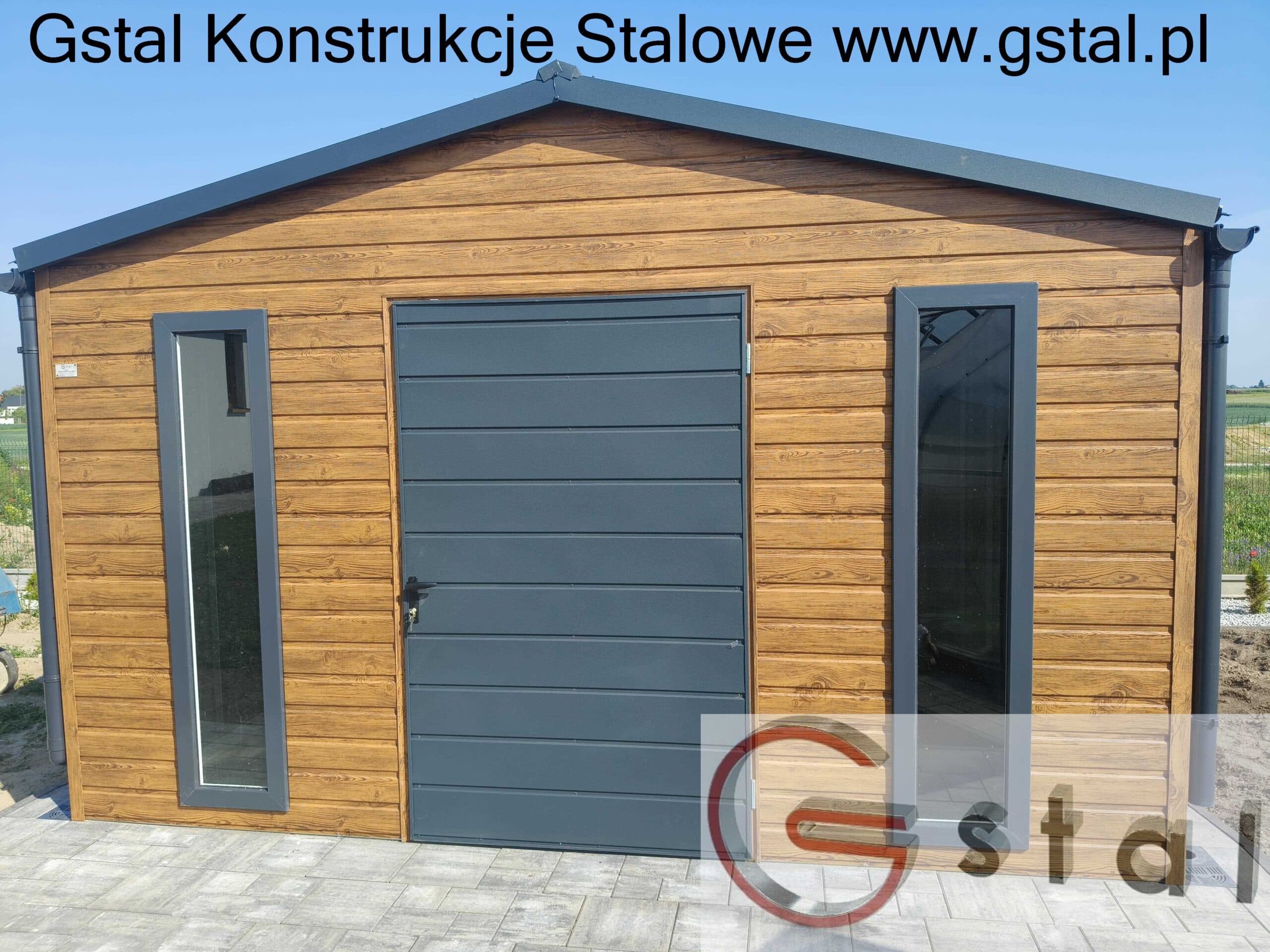 Domek narzędziowy 4×4 m, dach dwuspadowy z blachodachówki — 16 m² — Gstal Konstrukcje Stalowe inż. Piotr Górka
