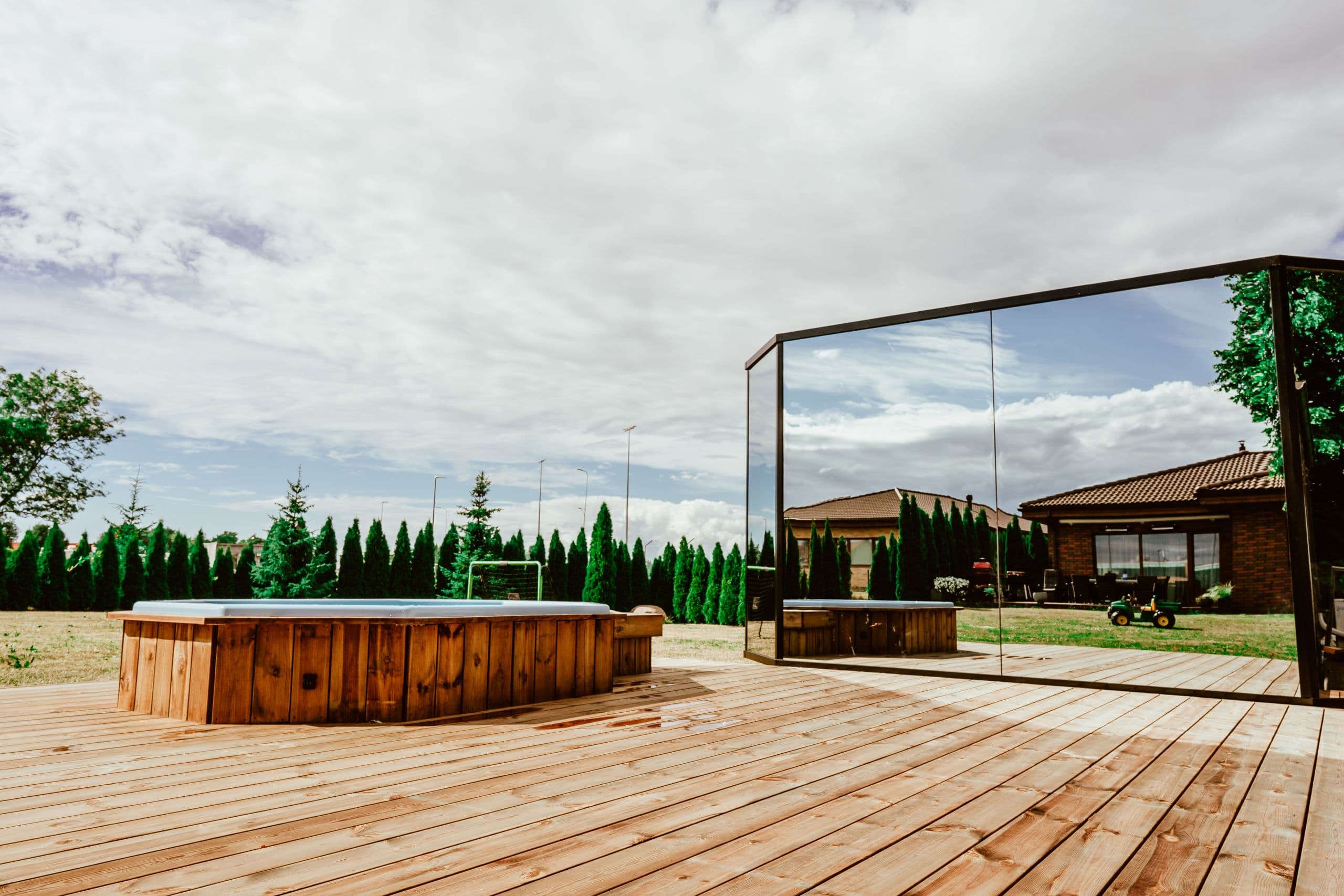 Sauna ogrodowa z przebieralnią Hele Double — 4,5 × 2,26 m, do 7 osób — Haljas Houses OÜ (Haljas)