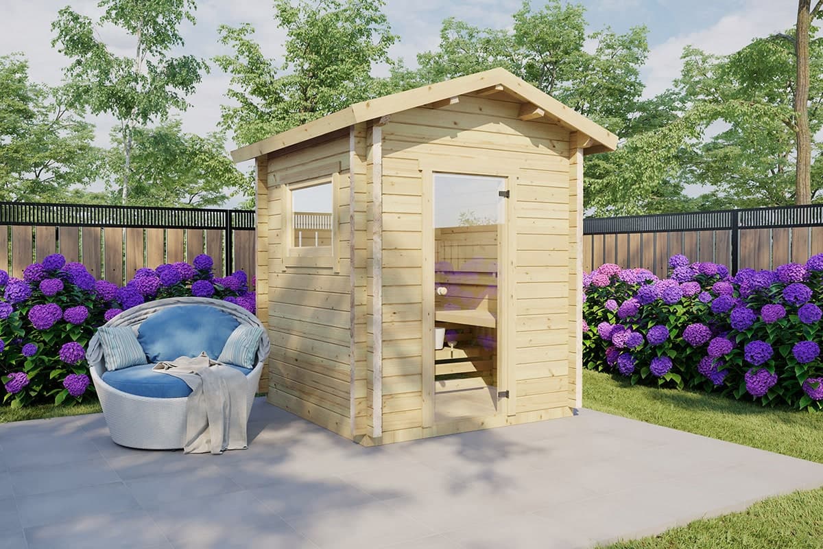 Sauna ogrodowa Simply Sauna 1 — 2,3 × 2,3 m — Hansa24 Group OÜ
