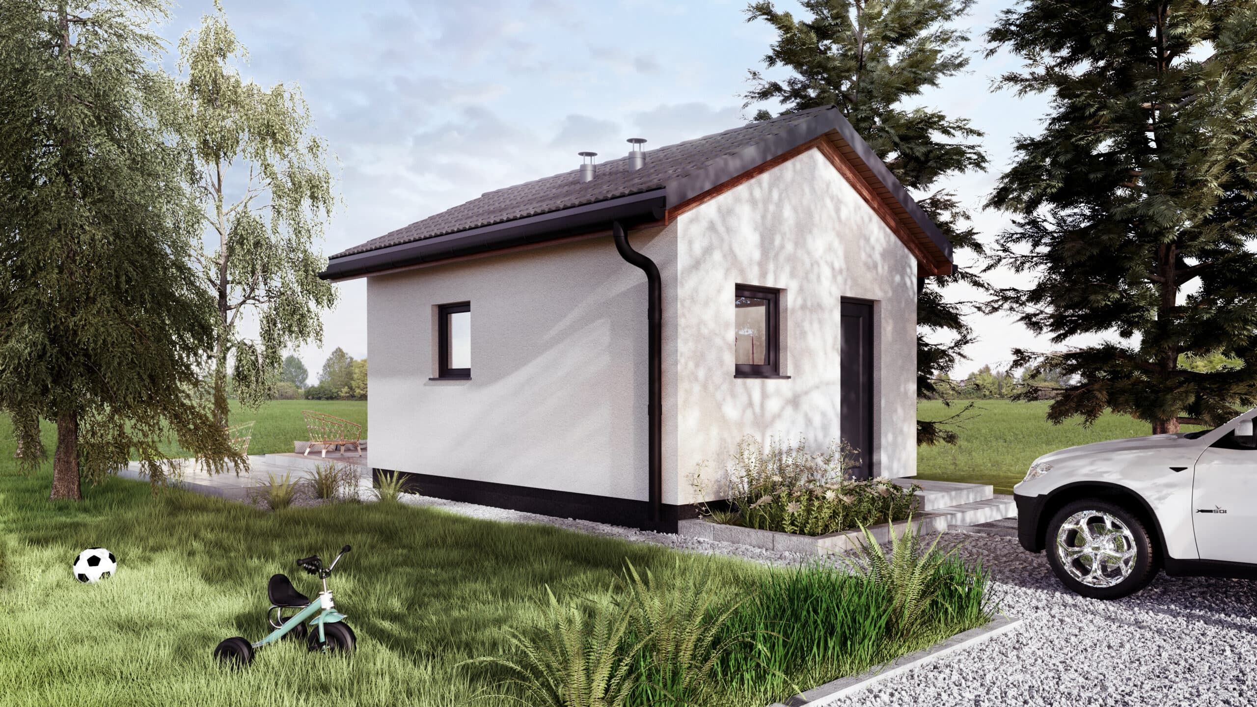 HAUS 25 parterowy — wizualizacja producenta