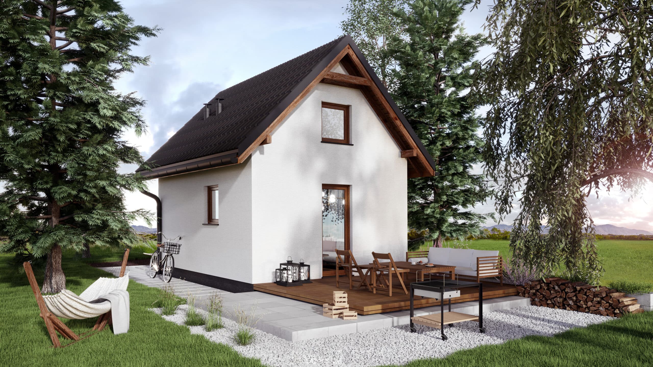Domek letniskowy HAUS 30 — ze strychem, 30 m² — model domu