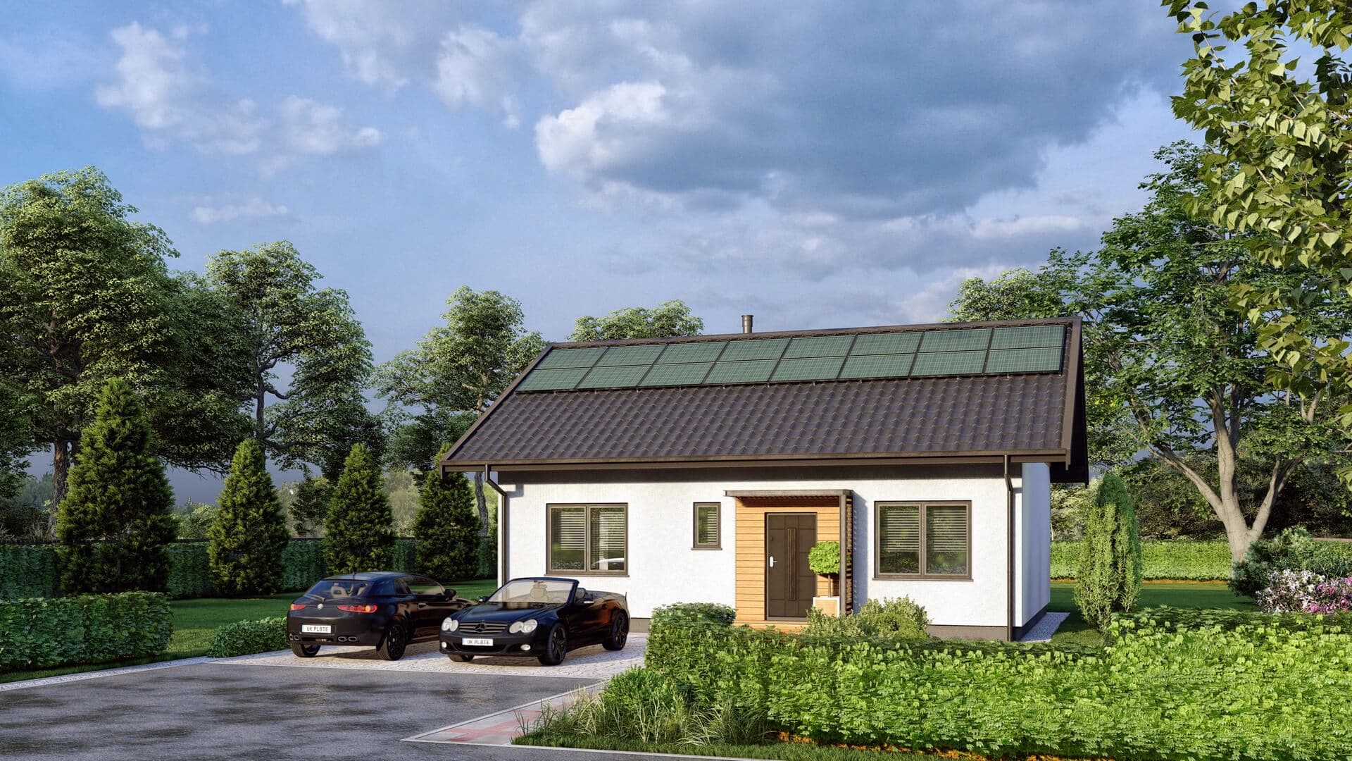 Dom szkieletowy parterowy Dzp 70 — 70 m² — model domu